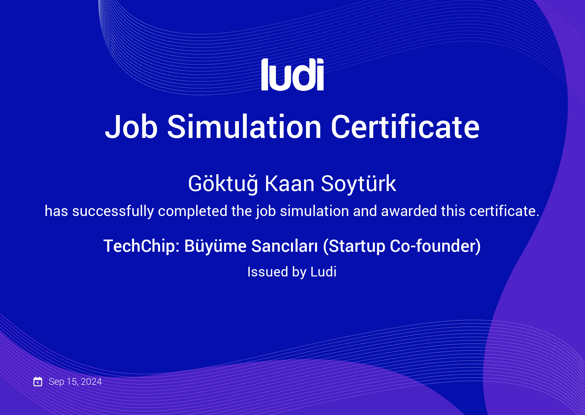 Ludi certificate