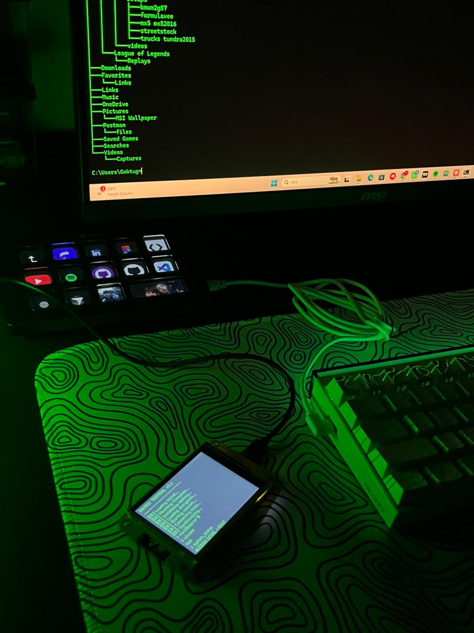 ESP-32 OS on a laptop
